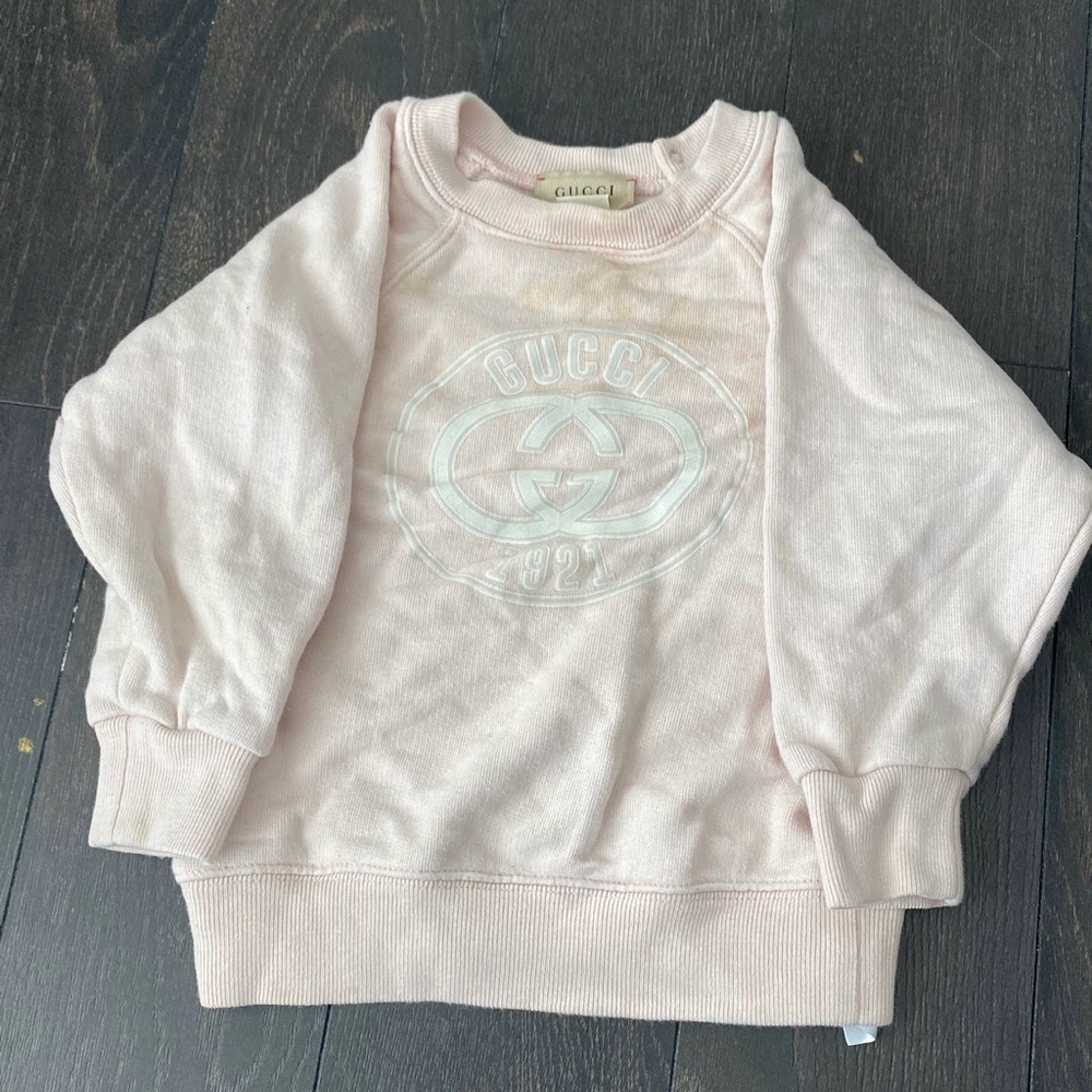 Gucci Kids Light Pink Logo Sweatshirt